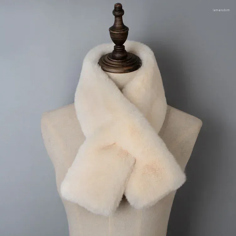 Szaliki luksusowe zimowe futrze kobiety szalik miękki plusz
