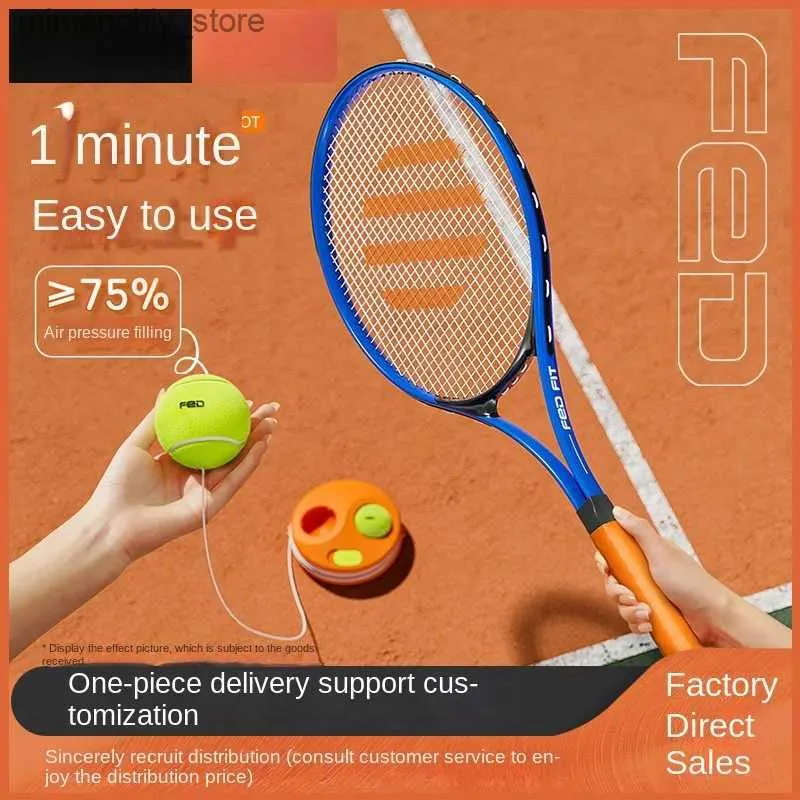 Tennisracket Professional Tennis Training Racket med Rebound Ball för Solo Practice Q231109