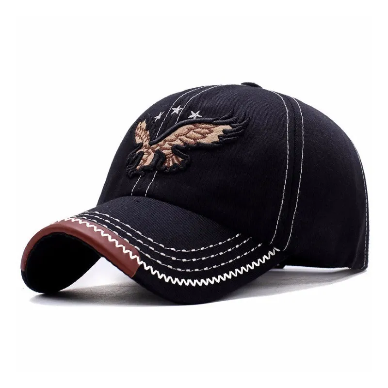 Модная мужская шляпа с вышивкой орла, новые уличные кепки для гольфа, женские и мужские спортивные бейсболки Snapback, дышащая хлопковая бейсболка, солнцезащитные шляпы HCS299