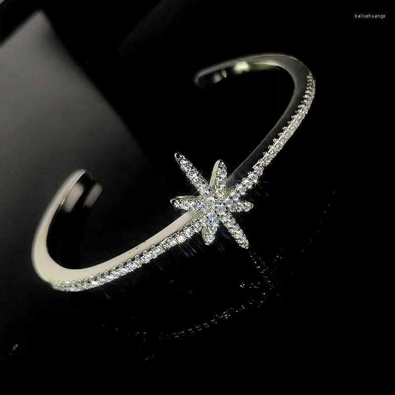 Bangle Star With The Same Paragraph Online Celebrity Temperament Simple Personality Six-pointed Meteor Woman Bracelet