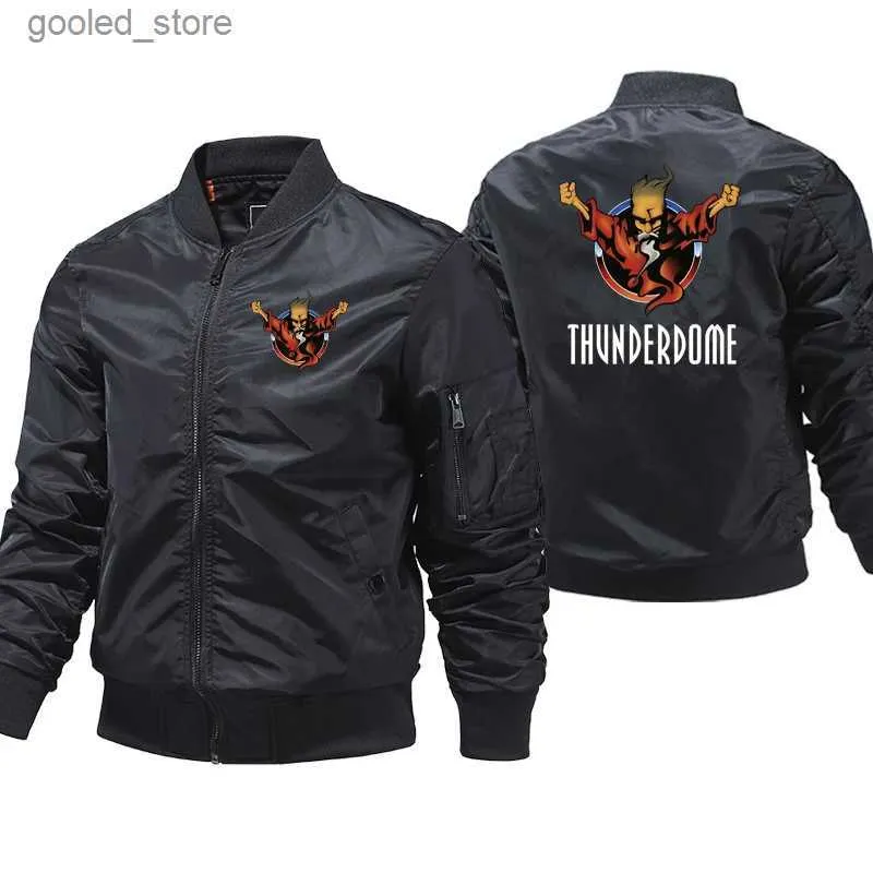 Jaquetas masculinas Thunderdome Wizard Hardcore Jaquetas Homens Piloto Ar Grosso Jaqueta Piloto Casaco de Beisebol Streetwear 5XL Jaqueta de Motocicleta Q231109