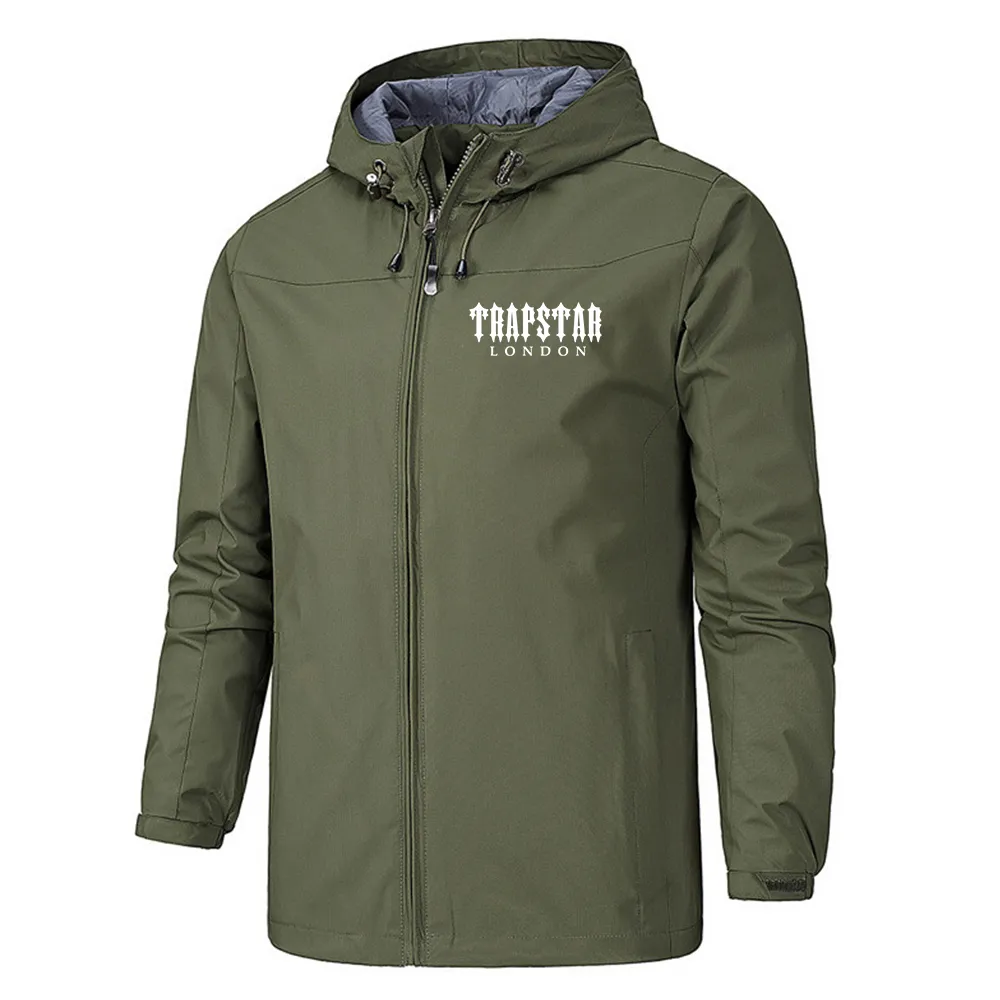 Designer Hommes Veste Tactique Imperméable À L'eau En Plein Air Trapstar Lettre Imprimer Manteau À Capuchon Sport Militaire Asiatique Taille M-4XL Escalade Sur Le Terrain Mince Vêtements D'extérieur