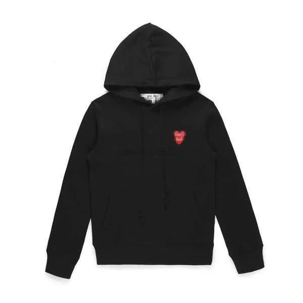 Tasarımcı EssentialHoodiy Com Des Garcons Sweatshirt Mockneck CDGS Oynayın Büyük Kalp Hoodie Full Zip Up Bej Marka Essentialhoodies 12 U81N