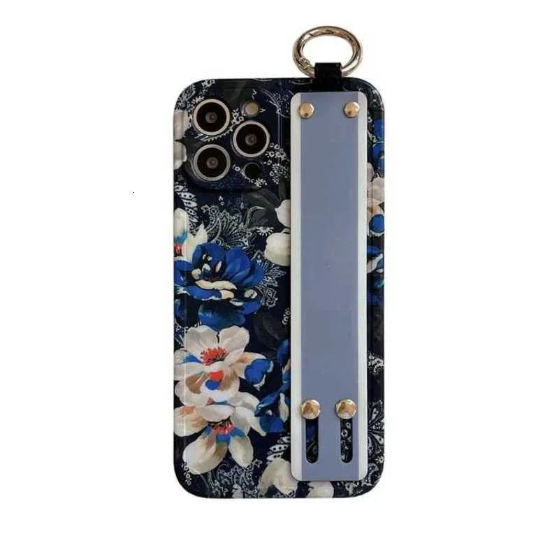 Étui de téléphone de créateur de mode pour iPhone 14 Pro max 11 12 13 14 plus x xs xr tpu bracelet fleur lettre tendance protection tout compris