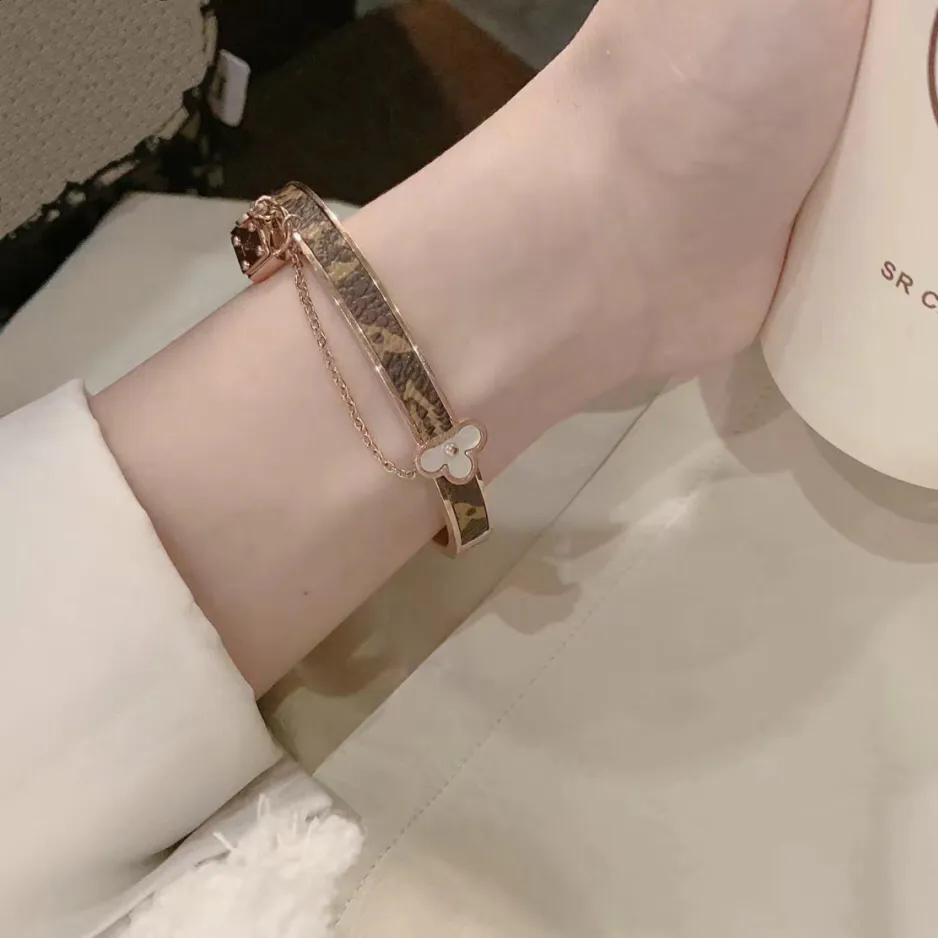 Luxury Monogram Bangle Bracelet - Designer Inspired 18K Gold  display picture 1