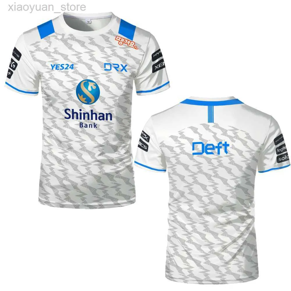 メンズTシャツ2022 E-Sports S12ファイナルチャンピオンチームDEFTジャージーメンズチルドレンズラウンドネックショートスリーブマンTシャツ男性トップカスタムID M230408