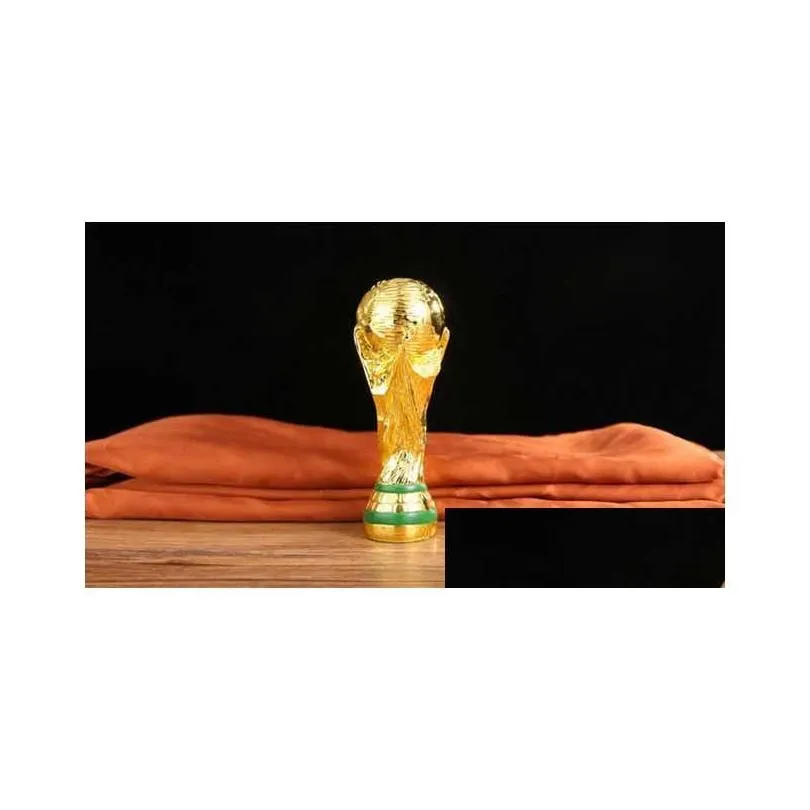 Réplica del trofeo de la Copa Mundial 2022, trofeo de la Copa del Mundo,  réplica del trofeo mundial de fútbol de resina dorada, coleccionables de