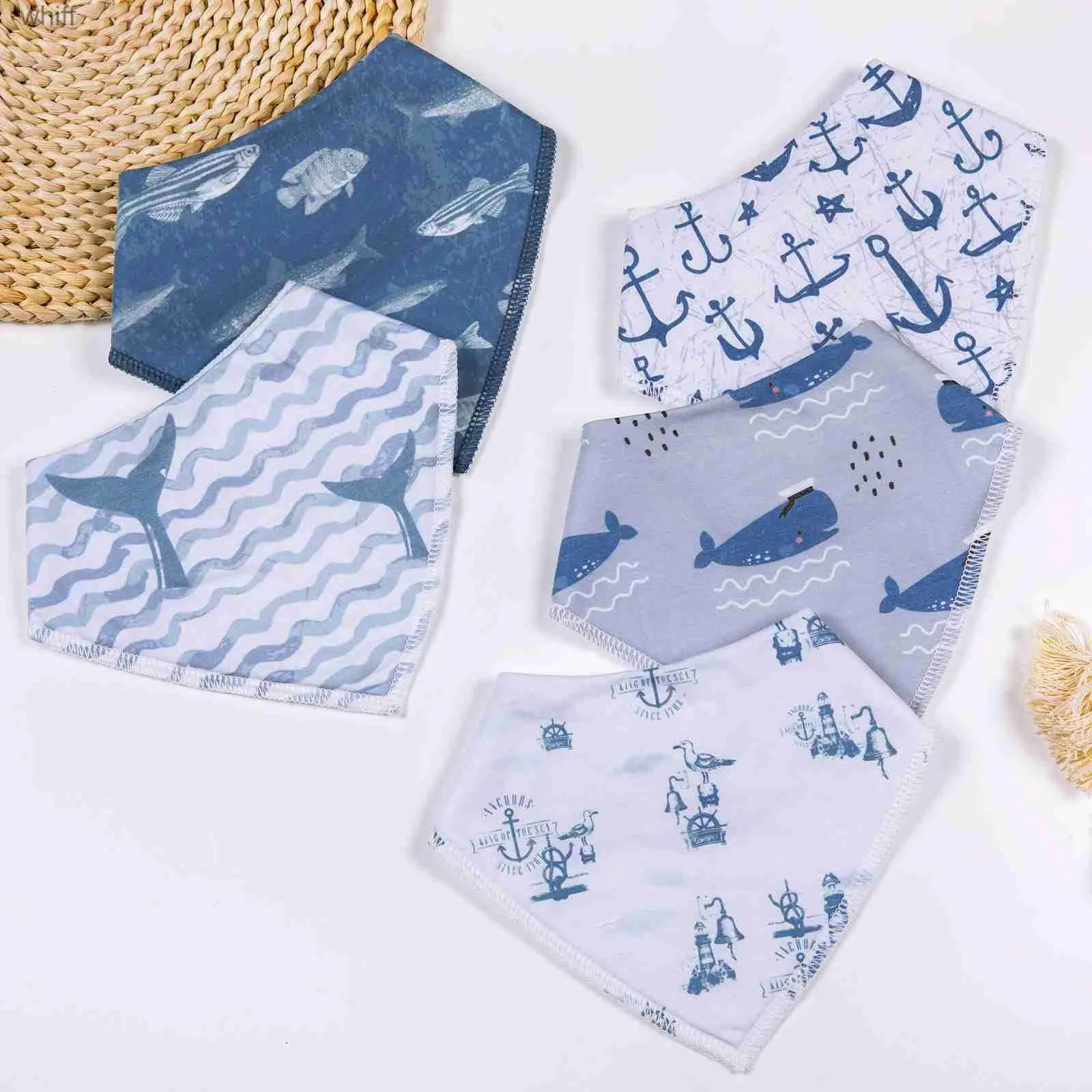 Bibs Burp Cloths 5pcs/ лот хлопок детские нагрудники регулируемые треугольники новорожденных слюно