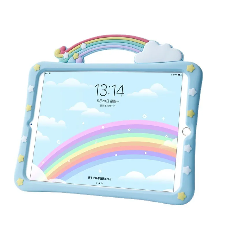 ipad10 silicone case 10.9 inch mini123/air4/5/9.7 Rainbow Bridge children silicone