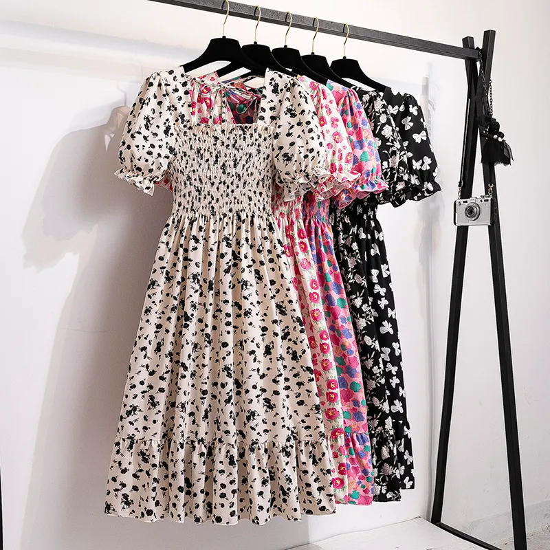 Womens Chiffon Casual Dress Short Sleeve Slash Neck A Line Floor Length Up To 50% Off
