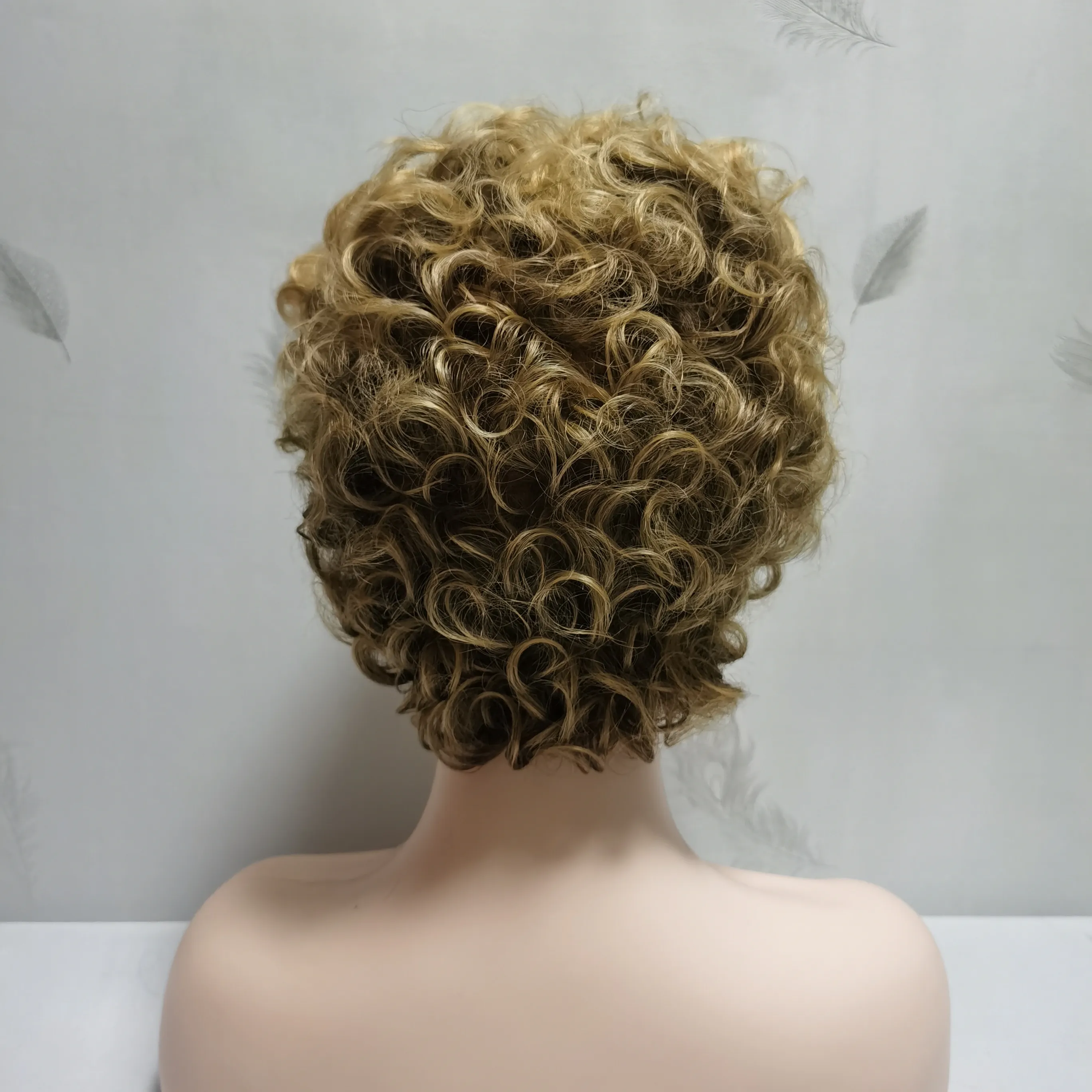 Donne parrucche sintetiche a strati corti dritti dritti dritti taglio color ombre color arricciale miscela naturale wig wig full francese profondo