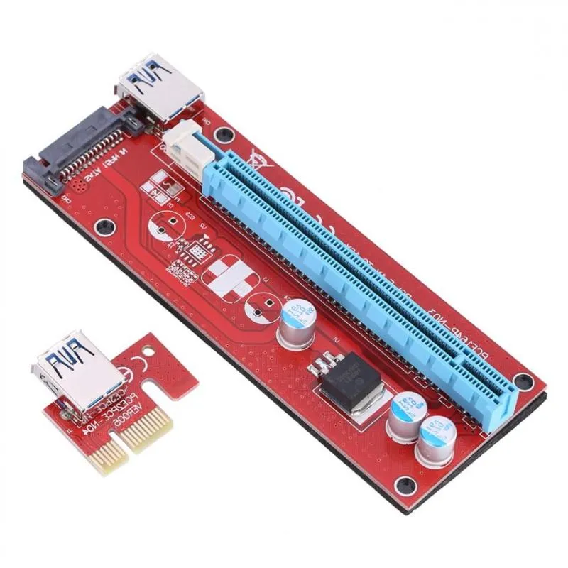 Freeshipping 60 cm PCI-E-Verlängerungskabel Express 1x bis 16x USB 30 Powered Extender Riser Adapter Grafikkarte Rot Kostenloser Versand Owqjx