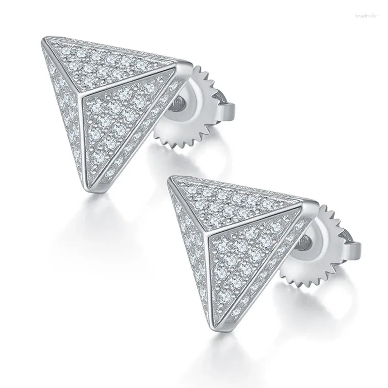 Stud Oorbellen BOEYCJR 925 Zilver D Kleur Moissanite 0.51ct Totaal VVS Fijne Sieraden Hip Hop Diamant Voor Mannen