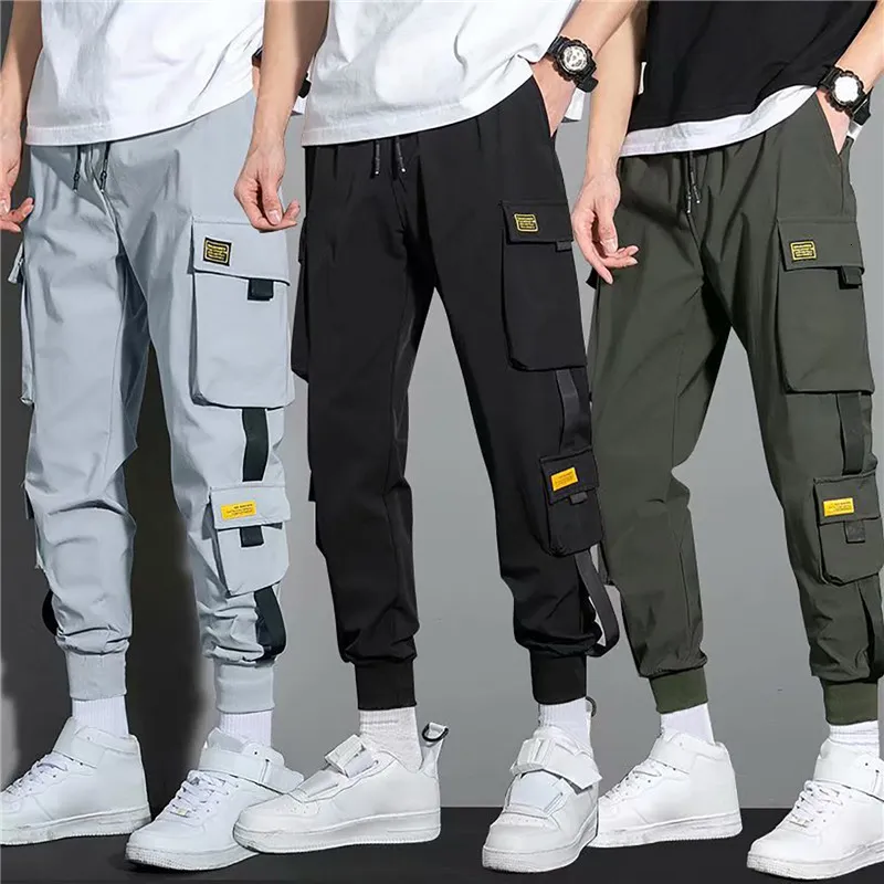 Mens Pants Spring Summer Jogger Men Tactical Sportswear Boys Harem Cargo Jogging Trousers Male Tracksuits Plus Size 3XL Autumn 230407