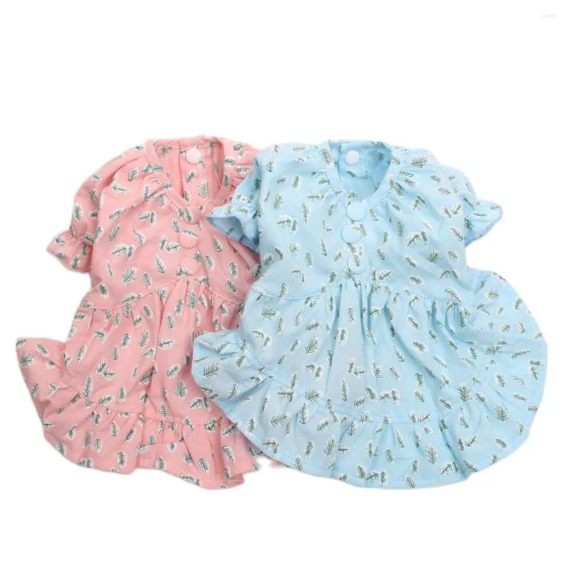Abbigliamento per cani Princess Cat Dress Skirt Floating Leaf Design Pet Puppy Abbigliamento primavera/estate