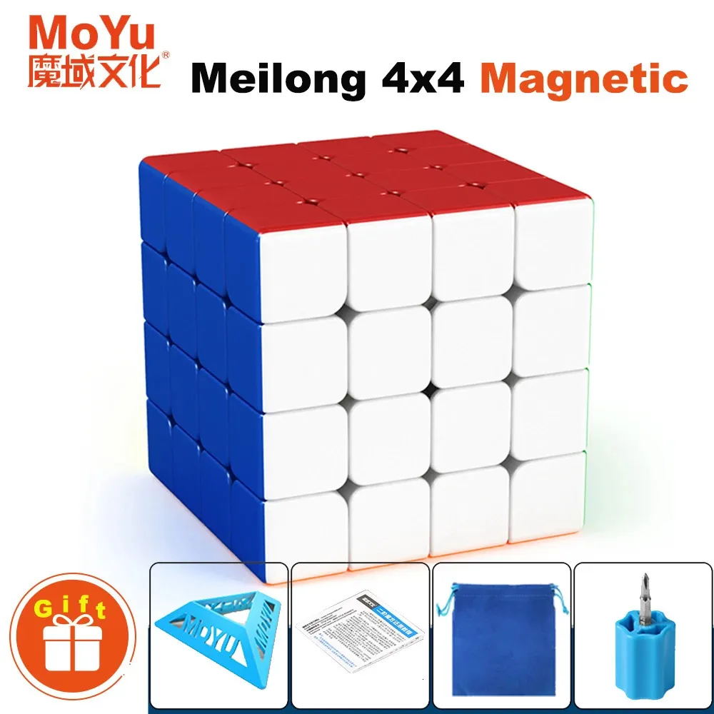 Magic Cubes MoYu Meilong Magnetic Magic Cube Professional Speed Puzzle Children's Fidget Toys Kids Gift Magnet Cubo Magico 231019