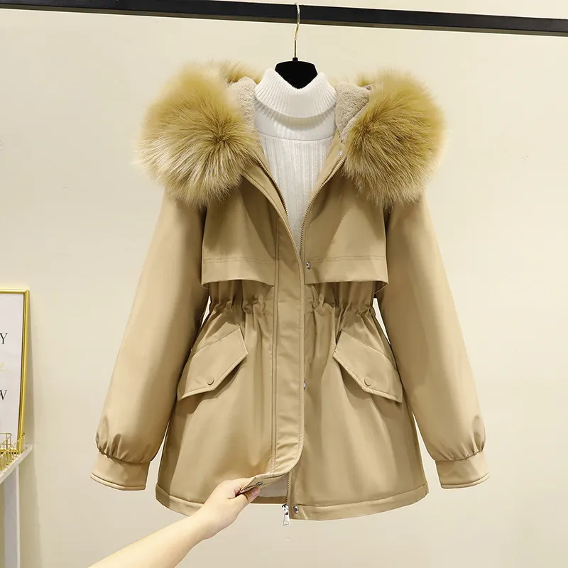 Parka da donna in piumino invernale sportivo per il tempo libero all'aria aperta piumino da donna antivento colletto da parco cappello caldo cappotto da avventura classico alla moda cappotto da parco da donna