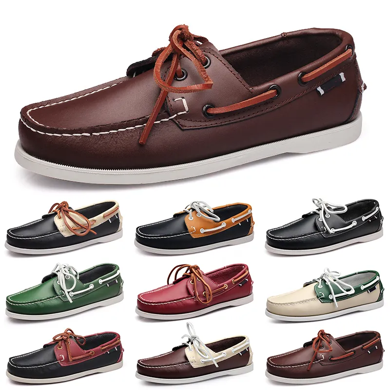 Chaussures de sport hommes noir pas cher loisirs argent taupe dlives marron gris rouges vert marche bas doux multi cuir hommes sneaker extérieur entraîneur GAI