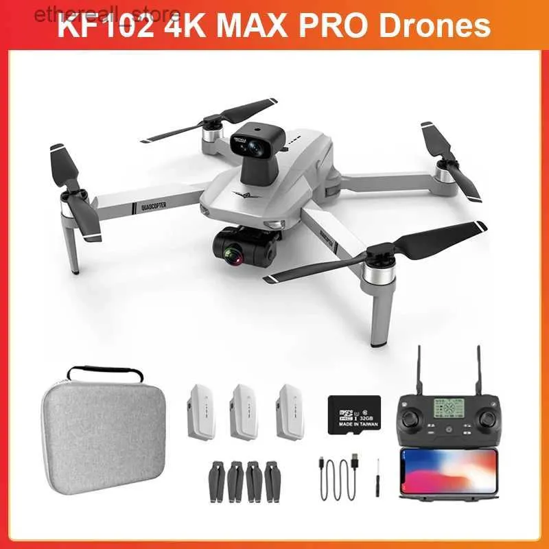 Drohnen KF102 MAX Drohne 4K Kamera Drohne 2-Achsen Gimbal GPS Quadcopter 5G Wifi FPV RC HD 4K Dual RC Hubschrauber Q231108