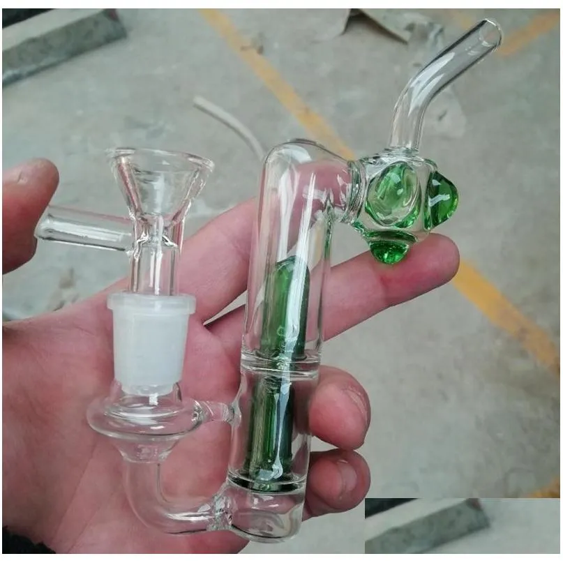 Sigara Boruları Mini Recycler Cam Su Bong Bongs Bubbler Percolator El Sanatları 14mm Ortak Harnaklar Damla Teslimat Ev Bahçe Ev Dhfib