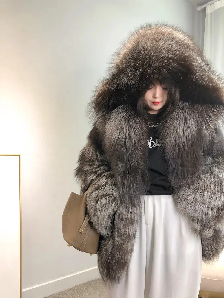 Women's Fur Faux Fangtai 2023 Natural Real Coat Women Winter Warm Luxury Plus Size Jackets Clothing Female Vest y231108