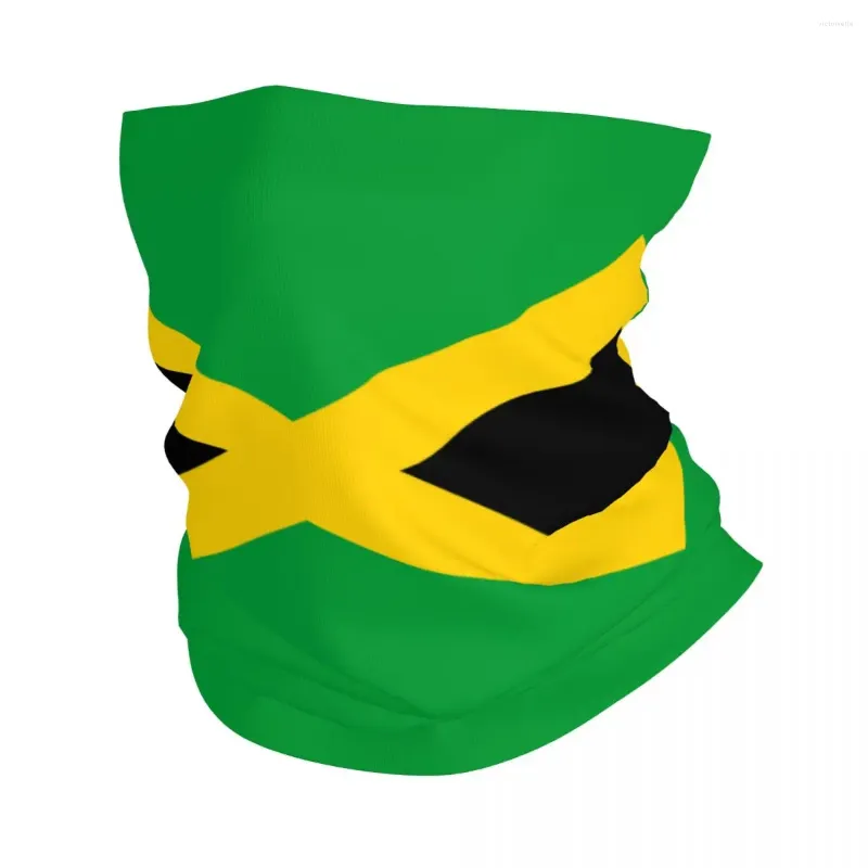 Halsdukar jamaica flagga bandana nacke gaiter tryckt wrap halsduk varm ansiktsmask som körs för män kvinnor vuxen tvättbar