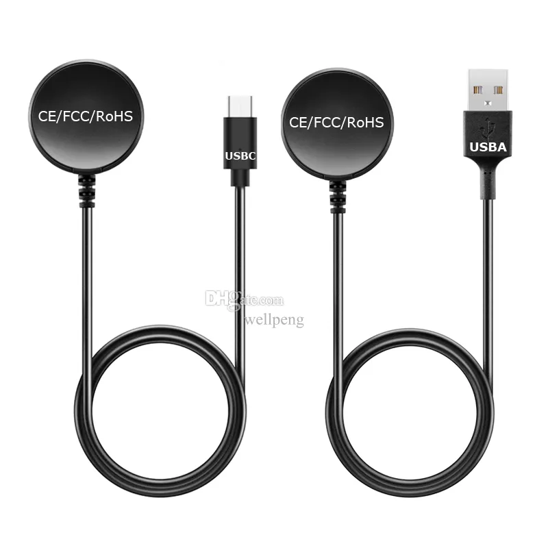 CE ROHS Wireless Watch Charger för Samsung Galaxy Watch 6 5 4 3 Active 2 USBC Cable Magnetic Charger Fast Qi Charging Base