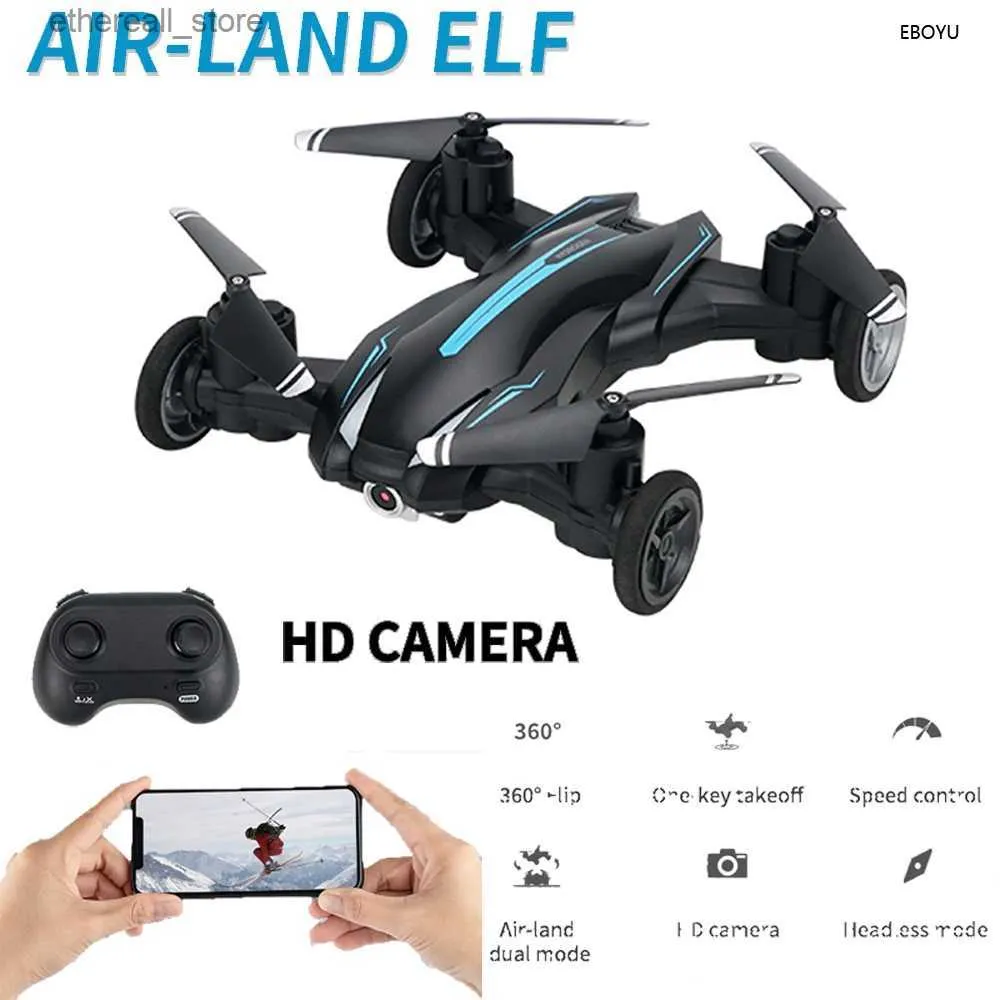 Дроны JJRC H103W RC Drone 2 в 1 Летающий автомобиль Air-Land с Wi-Fi FPV 8K HD-камера Радиоуправляемый квадрокоптер Дрон Удержание высоты Возврат одной кнопкой RTF Q231108