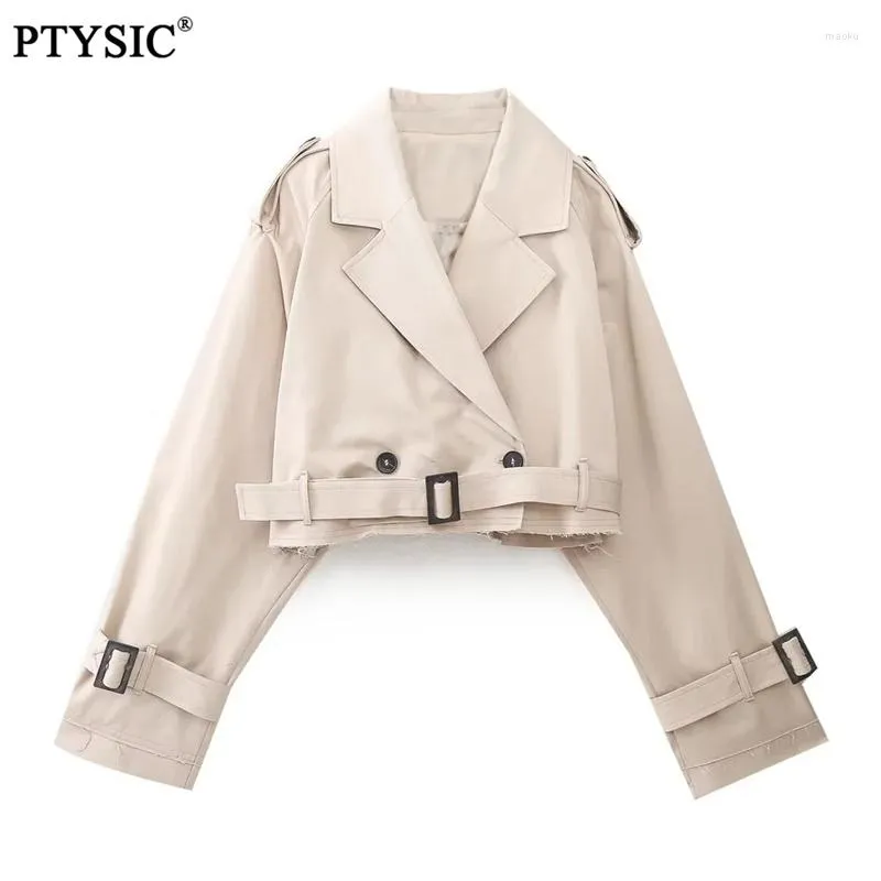 ジャケット・アウター Hataplaubeblanc wide belt trench coat