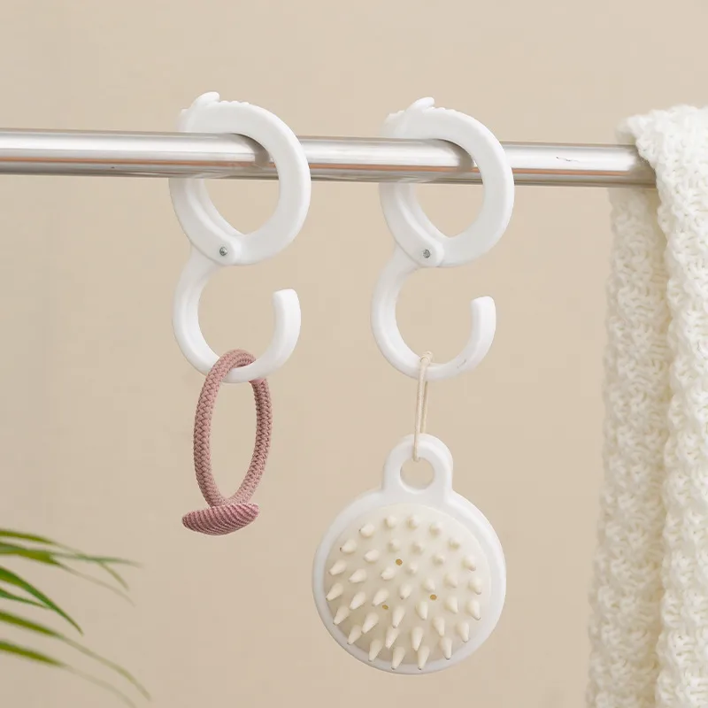 Portable Multifunctional S-shaped Hook Kitchen Home Durable Organizer S Windproof Hook Lock Hook Plastic Hanger LX6216