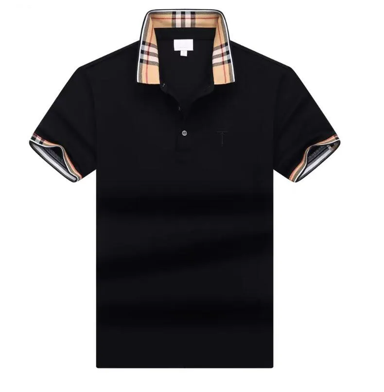 Italian small sailboat summer casual lapel polo shirt men's short sleeve navy blue T-shirt