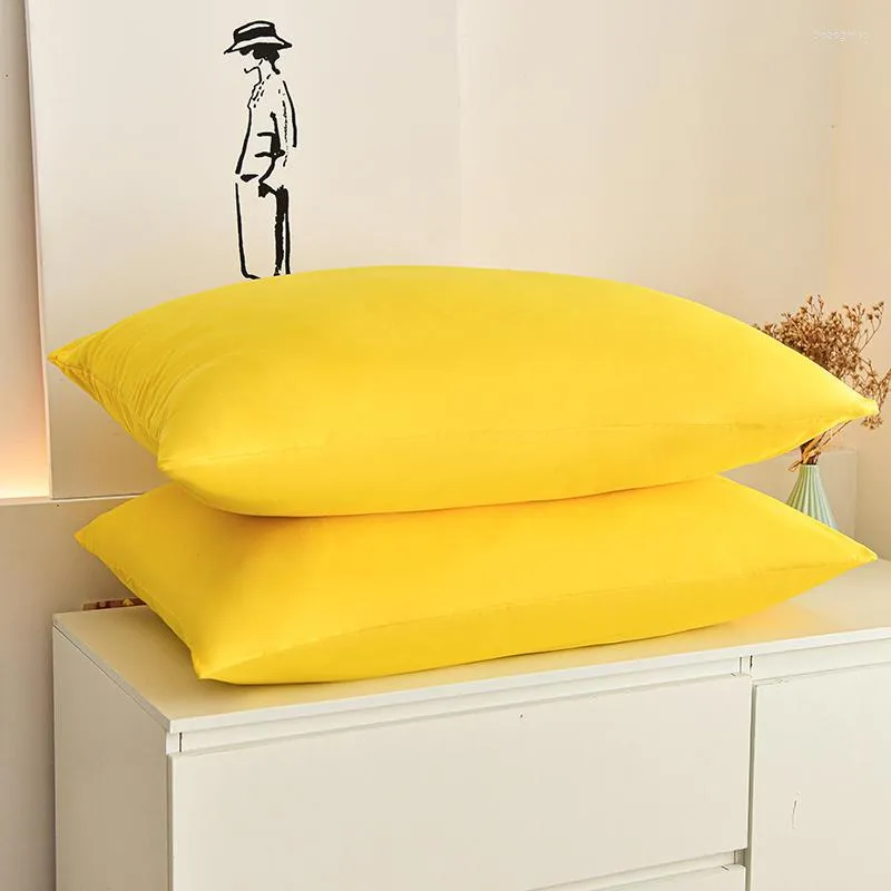 Kussensloop 2 stks gele kleur kussensloop 48x74 cm vaste eenvoudige stijl voor slaapkamer kussenhand honingdecoratie