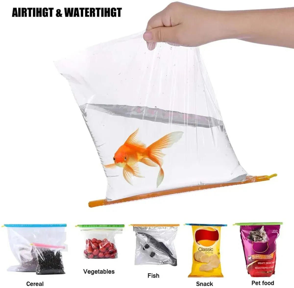 Plastic Bag Clip Seal Stick Storage Bag Househoud Sealer Clamp Snack Food Rod Clip Multifunction Kitchen Tools HH640