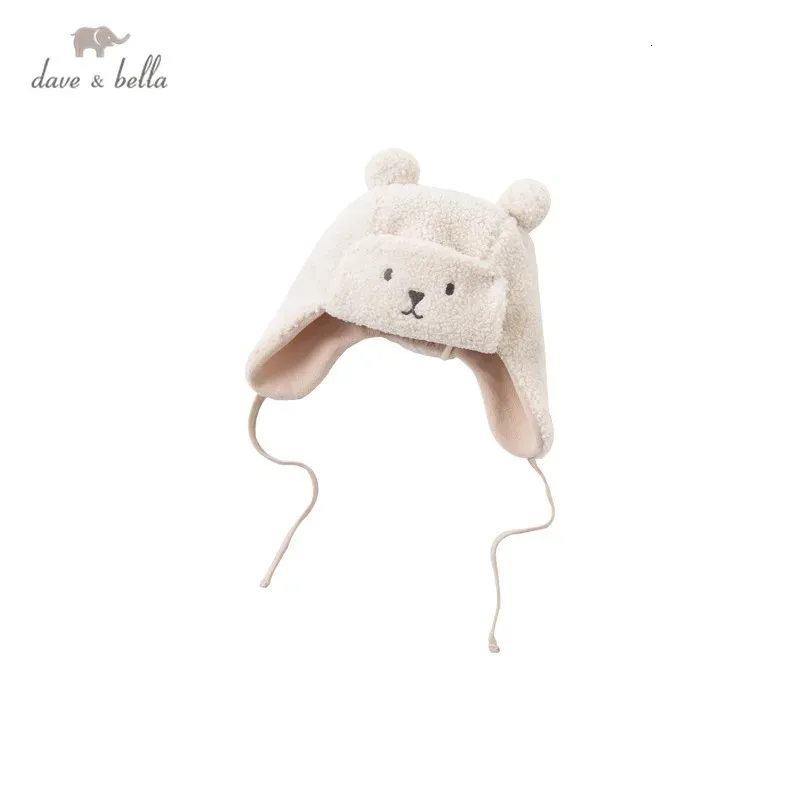 Czapki czapki DB15867 Dave Bella Winter Born Baby Unisex Cute Cartoon Bear Hat Girls Boys Fashion Knitted Cap 231108