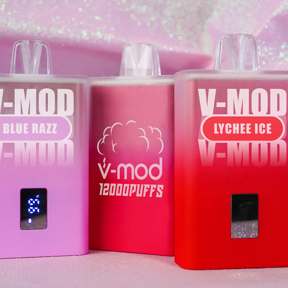 Komodo Vmod LCD 12000 затяжек одноразовая электронная сигарета с сетчатой катушкой экрана дисплея Elf Invention Оптовая продажа электронных сигарет