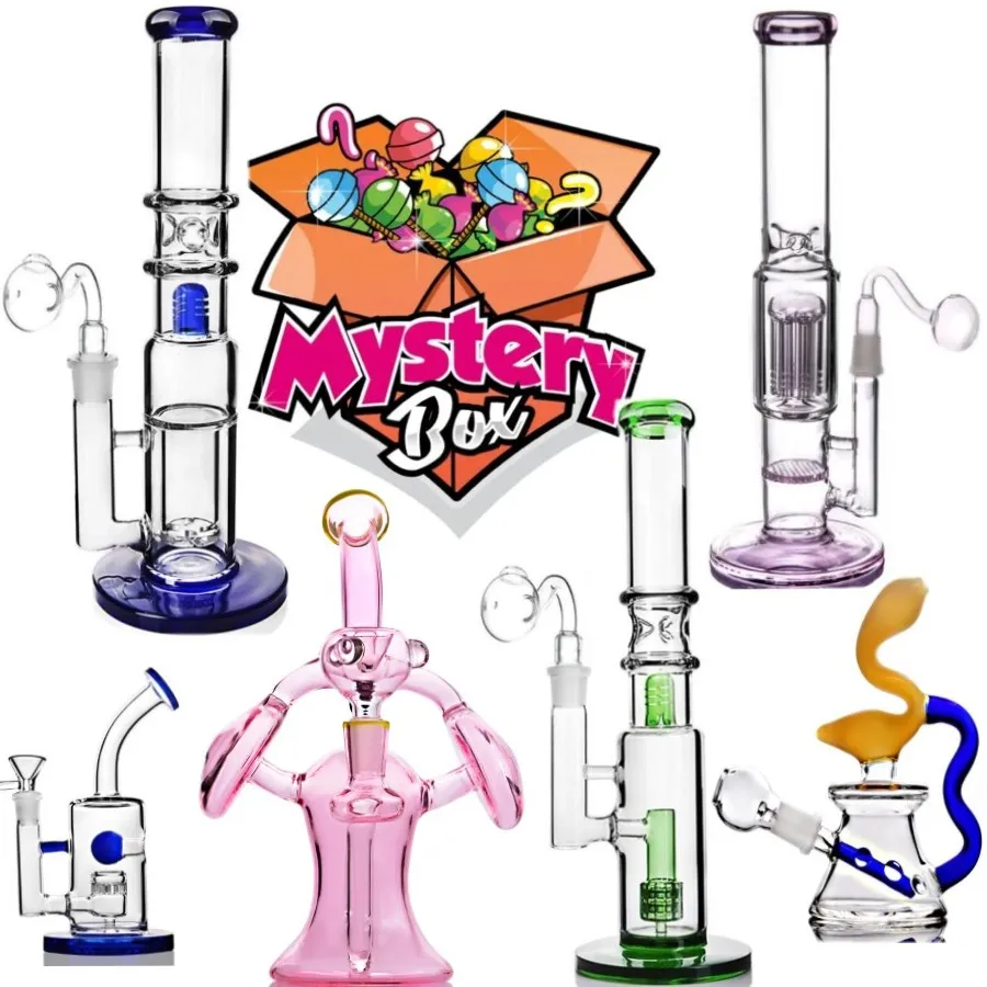 Blind Box Style Water Pipes Honeycomb bong bubbler Hookahs glass water pipe with tire style two Function Hookahs Can For Tobacco And Oil Rig percolator