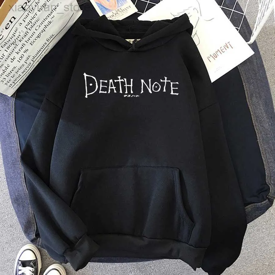 Felpe con cappuccio da uomo Felpe con cappuccio giapponese Anime Death Note Felpe con cappuccio da uomo in pile Sudadera Ryuk Shinigami Felpe con cappuccio Harajuku Kawaii Y2k Abbigliamento M230408