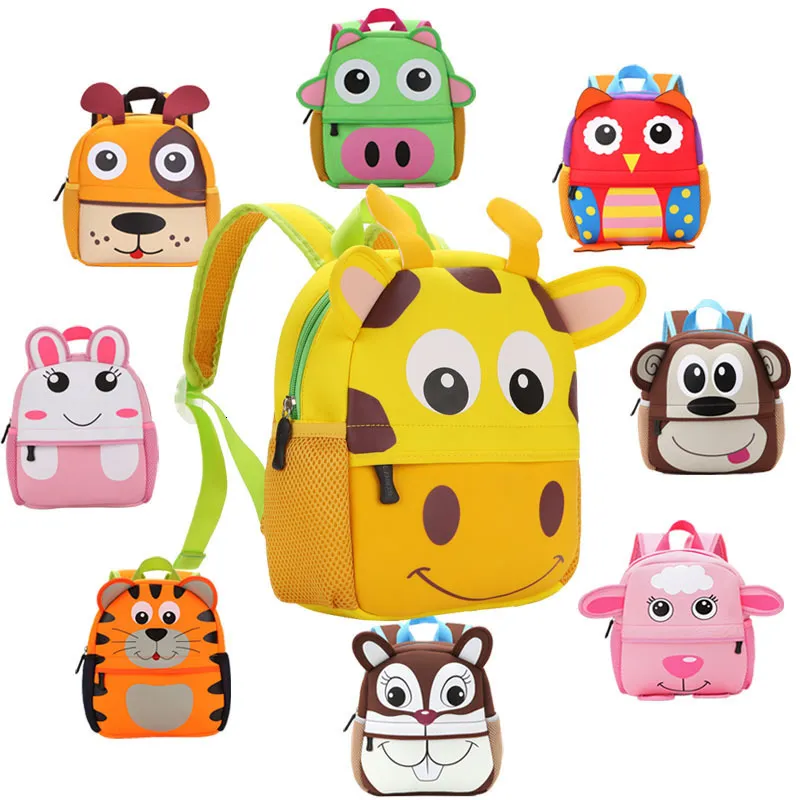 Sacs d'école 3D Animal enfants sac à dos sacs d'école pour enfants sacs à dos cartables maternelle filles garçons sacs d'école cartable Mochila 230408