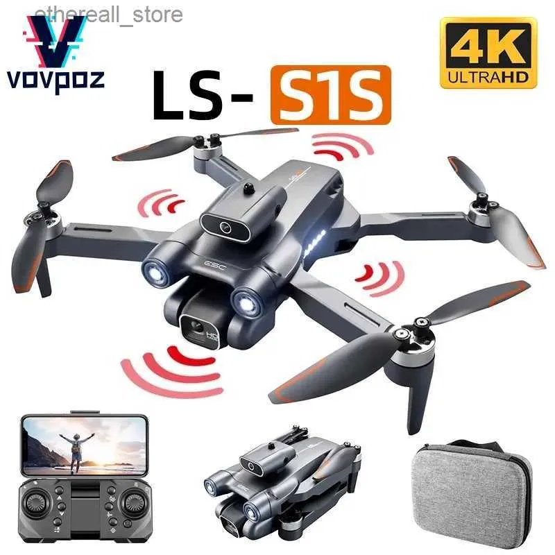 بدون طيار S1S Profesional Drone 4K HD HD Camera WiFi تجنب العقبة البصرية محرك بدون فرش Mini RC Quadcopter vs Z908 Pro Dron Q231108
