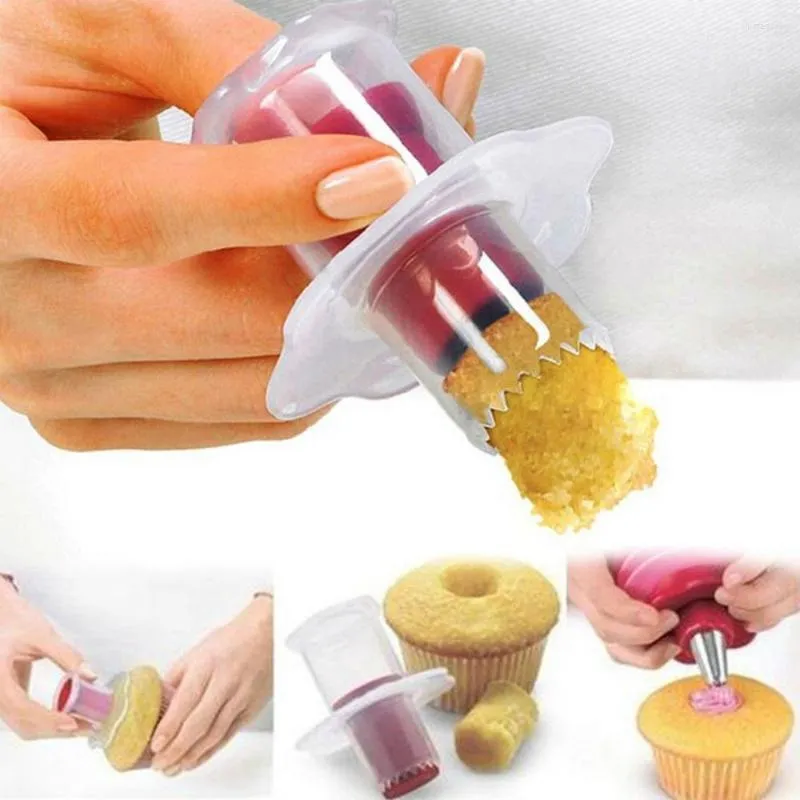 Baking Moulds 6PCS Kitchen Tools Cupcake Corer Plunger Cutter Pastry Digging Holes Device Cake Filler Miffin Decoration Tool