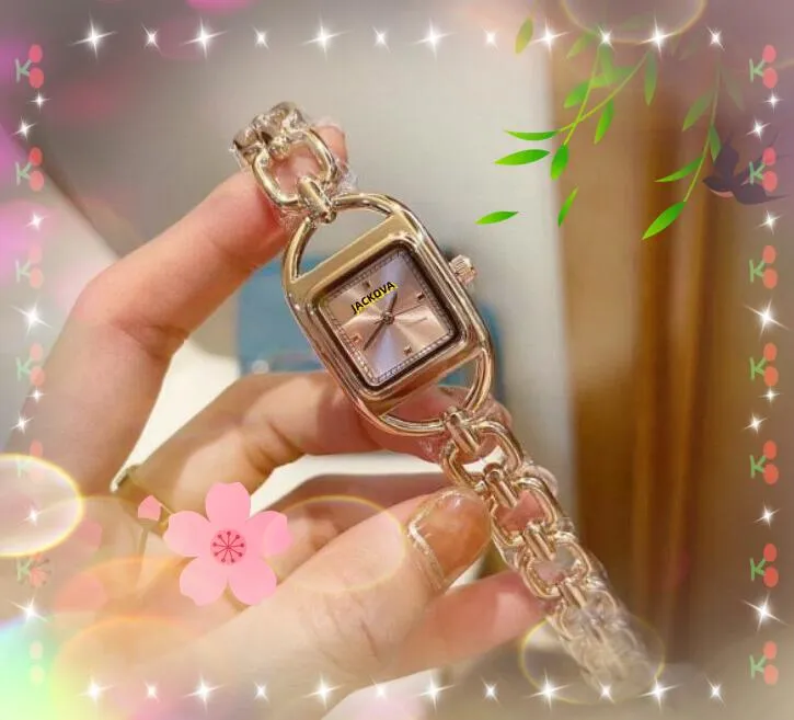 Women s Rose Gold Watch 2024 Small Square Dial Quartz Movement Stainless Steel Band