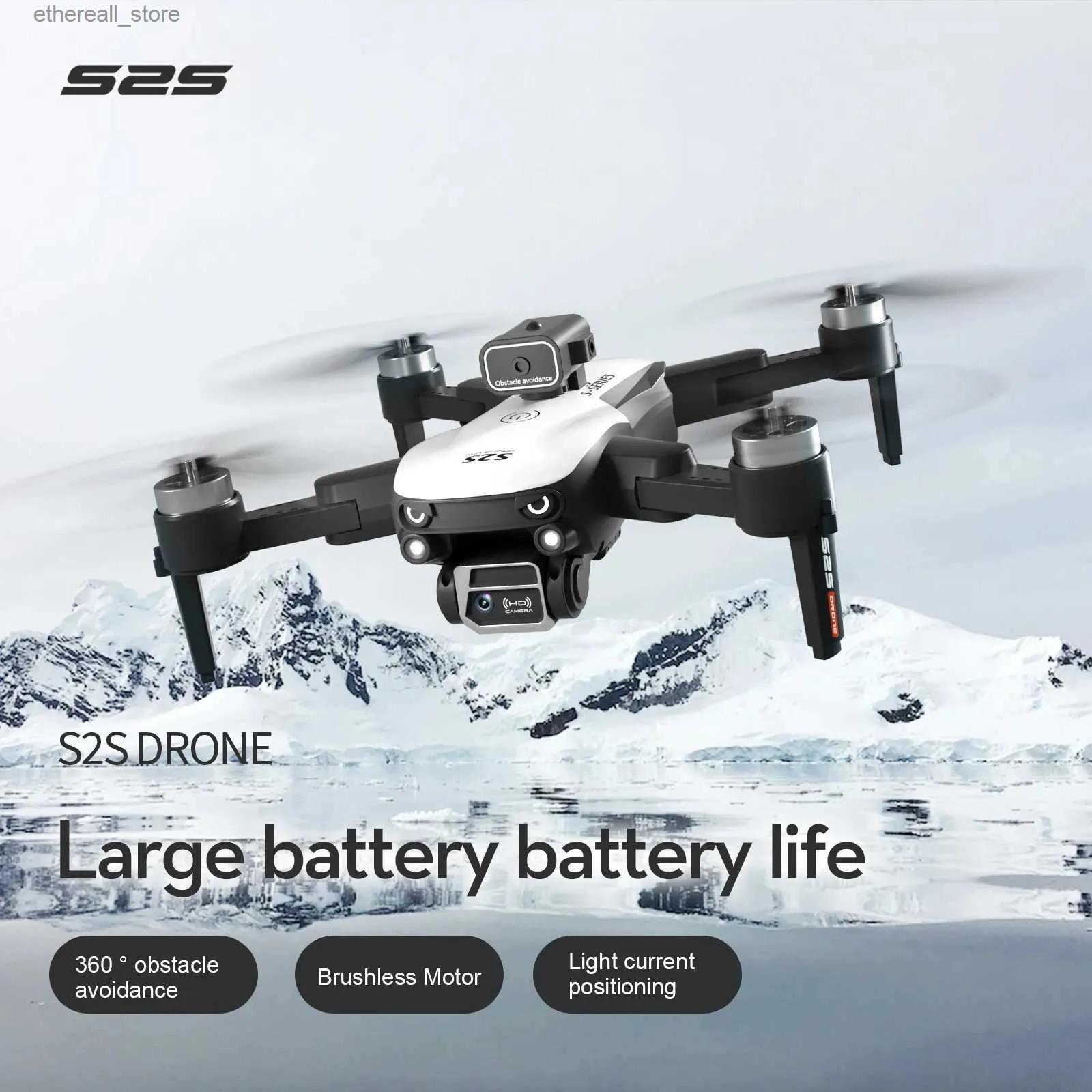 Drony S2S mini dron 4K PROFESIONAL 8K Camera HD W Lotowanie 25 minut przeszkody unikanie bezszczotkowane składane quadcopter RC Dron Kids Toys Q231108