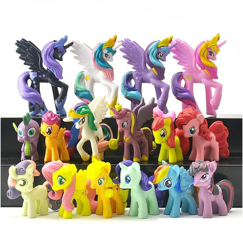 Little PVC Horse Princess Celestia Luna Action Toy Figures Set 3 6 1 960 DHgate