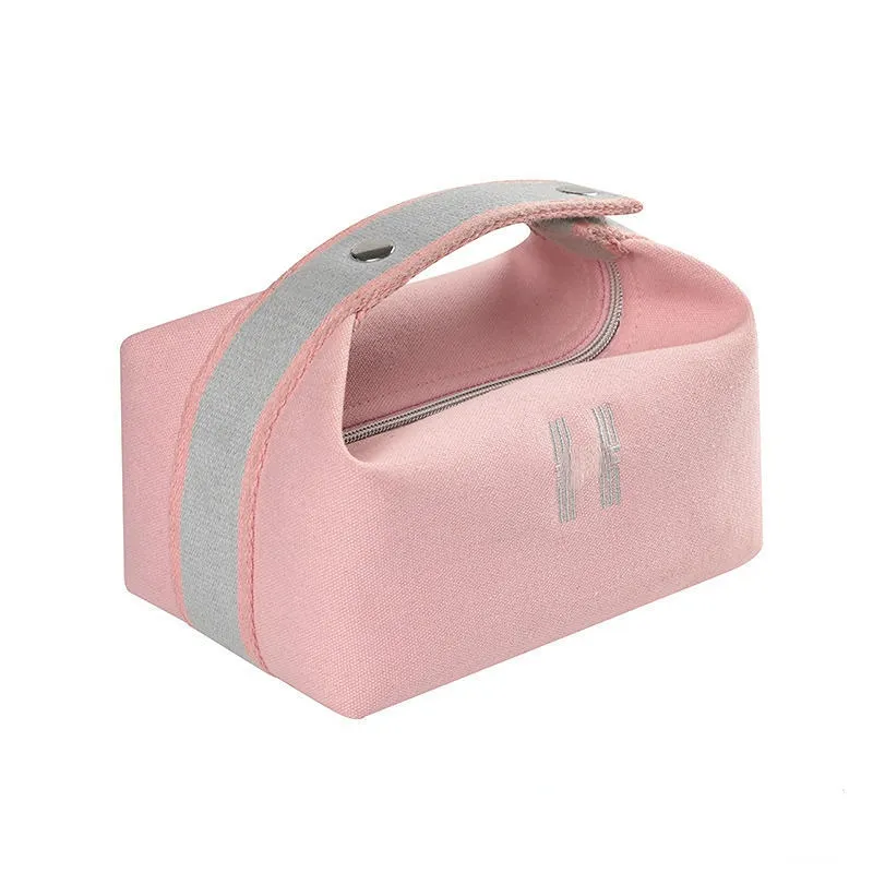 Portable Waterproof Canvas Makeup Bag Good Looking Large Capacity Wash Bag  Cosmetics Portable Solid Color Storage Bags Wholesale From Iker, $14.75