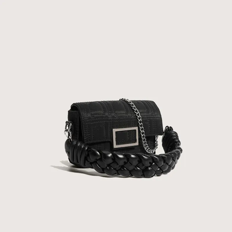 Fashion women mini purse purse Hand woven hand bag with a single shoulder slant bag bubble gum chain mobile phone bag designerfashion123