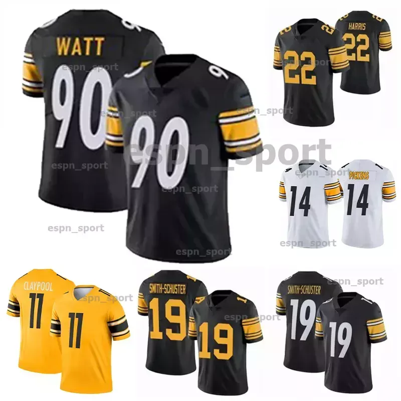 8 Kenny Pickett Jersey 90 T.J. Watt American Football Shirts
