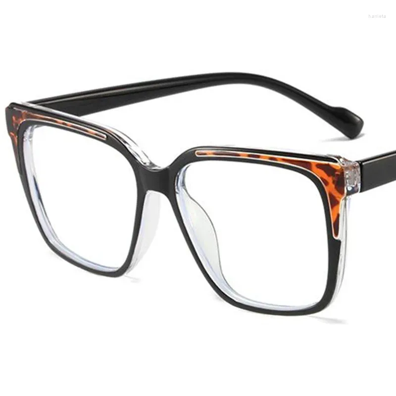 Солнцезащитные очки с защитой от синего света, женские лоскутные оправы, оптические очки «кошачий глаз», очки в оправе большого размера, декоративные