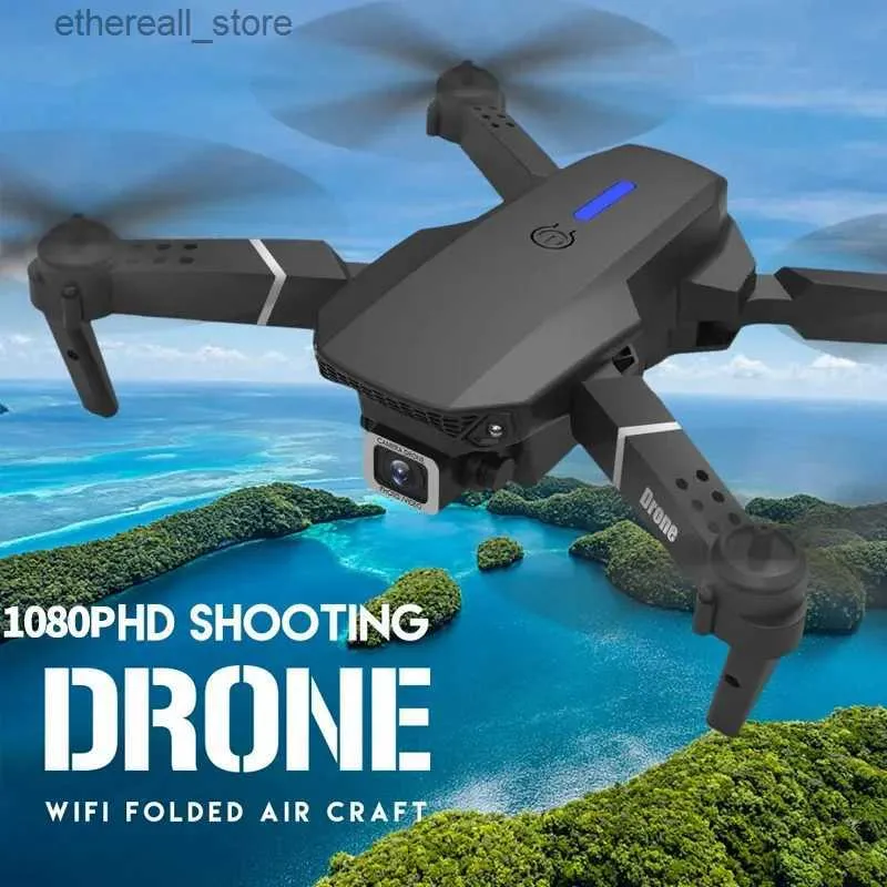 Drones E88 Mini Drone Profissional HD Câmera Obstáculo Evitar Fotografia Aérea Brushless Dobrável Quadcopter Brinquedos Presentes Novo Q231108