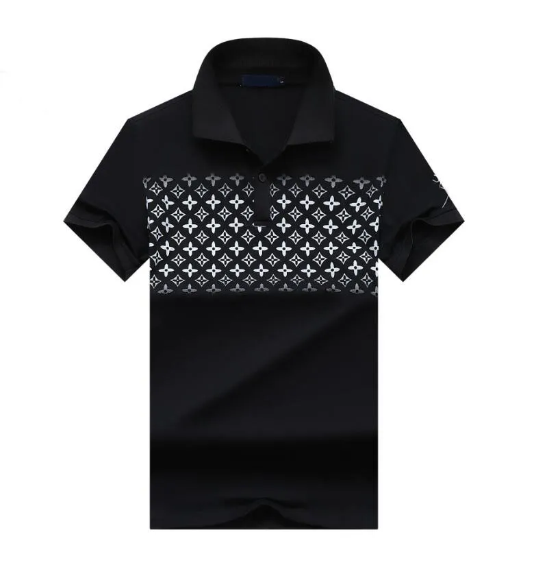 Neues Sommer-Eis-Seide-Baumwoll-High-End-Poloshirt für Herren, Kurzarm-Geschäft, feine Linie, Revers-T-Shirt-Oberteil