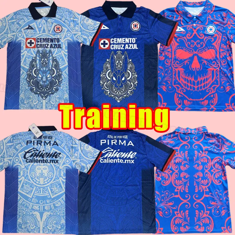 Training 23 24 Cruz Azul Fußballtrikots CDSyC Mexiko Liga Pineda Romo ALVARADO RODRIGUEZ 2023 2024 Fußballtrikots LIGA MX Camisetas de Futbol Männer Fans Version